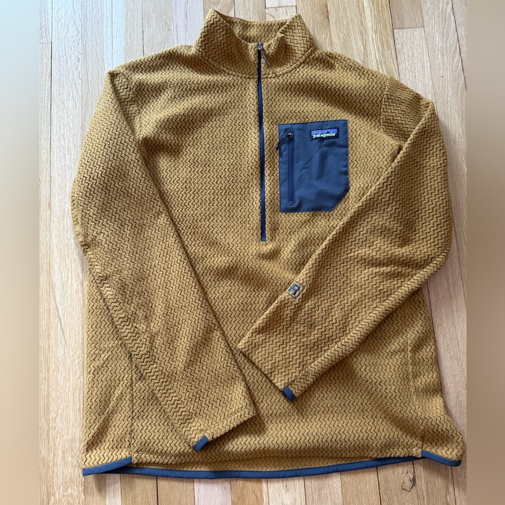 Patagonia Men's XL R1 Air 1/4 Zip, Raptor Brown